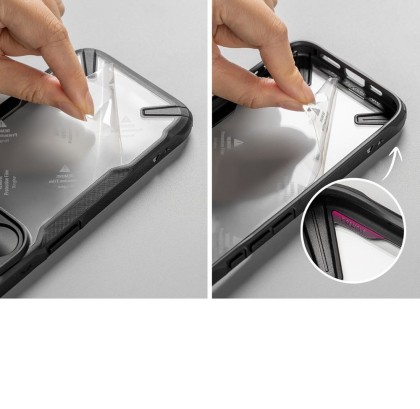 Удароустойчив твърд кейс за OnePlus 12R от Ringke Fusion X - Черен