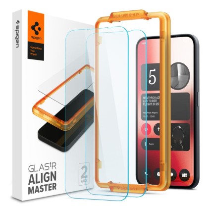 2 броя стъклени протектори за Nothing Phone 2A от Spigen ALM Glas.TR Slim 2-Pack - Прозрачни