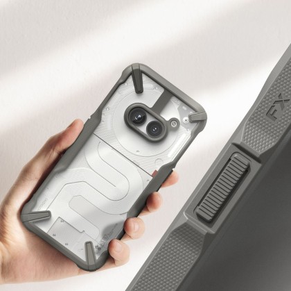 Удароустойчив твърд кейс за Nothing Phone 2a от Ringke Fusion X - Сив