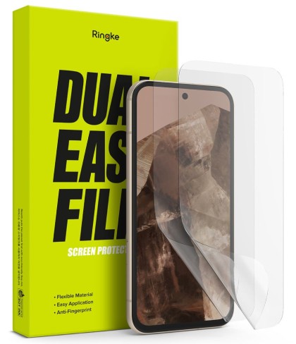 2 броя защитно фолио за дисплей на Google Pixel 8a от Ringke Dual Easy 2-Pack - Прозрачни