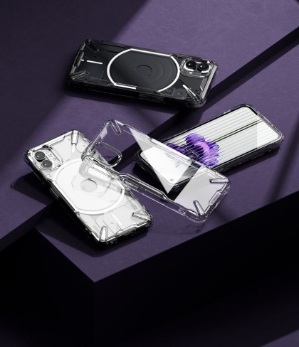 Удароустойчив твърд кейс за Nothing Phone 1 от Ringke Fusion X - Прозрачен