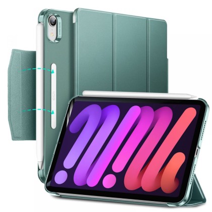 Кожен тефтер за таблет iPad Mini 6 2021 от ESR Ascend Trifold - Dark Green
