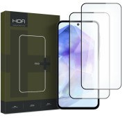 2 х Стъклен протектор FULL GLUE за Samsung Galaxy A35 5G / A55 5G от Hofi Glass Pro+ - Черен
