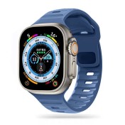 Силиконова каишка за часовник Apple Watch 4 / 5 / 6 / 7 / 8 / SE / Ultra 1/2 (42/44/45/49 mm) от Tech-Protect IconBand Line - Montego Blue
