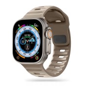 Силиконова каишка за часовник Apple Watch 4 / 5 / 6 / 7 / 8 / SE / Ultra 1/2 (42/44/45/49 mm) от Tech-Protect IconBand Line - Cashmere Beige