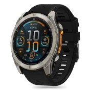 Силиконова каишка за часовник Garmin Fenix 5x / 5x Plus / 6x / 6x Pro / 7x / 8 (51mm) от Tech-Protect Silicone Line - Черен