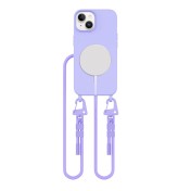 Кейс с ремък и MagSafe за iPhone 15 от Tech-Protect Magnecklace - Lavender