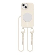 Кейс с ремък и MagSafe за iPhone 14 от Tech-Protect Magnecklace - Cosmic Latte