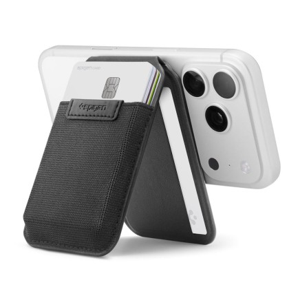 SPIGEN S314-4 SLIM FOLD TRIPOD WALLET MAGSAFE BLACK