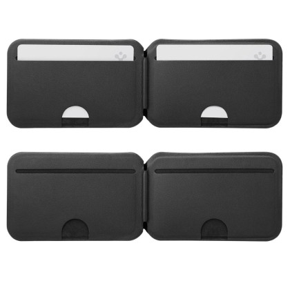 SPIGEN S314-4 SLIM FOLD TRIPOD WALLET MAGSAFE BLACK