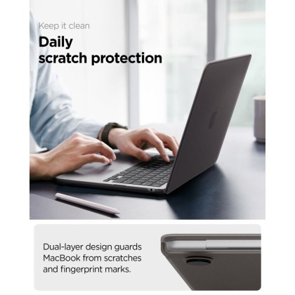 SPIGEN AIRSKIN MACBOOK AIR 13 M2-M5 2023-2026 FROST BLACK