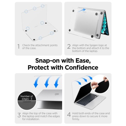 SPIGEN AIRSKIN MACBOOK AIR 13 M2-M5 2023-2026 FROST BLACK