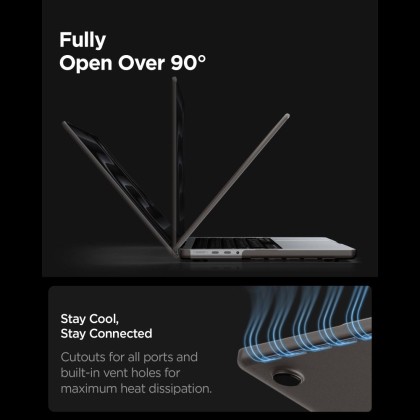 SPIGEN AIRSKIN MACBOOK PRO 14 M1-M5 PRO / M5 PRO MAX 2021-2026 FROST BLACK