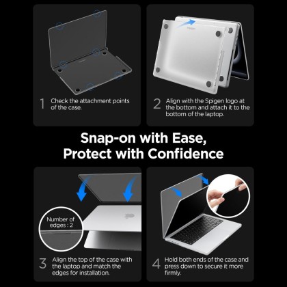 SPIGEN AIRSKIN MACBOOK PRO 16 M1-M5 / M5 PRO / M5 PRO MAX 2021-2026 FROST BLACK