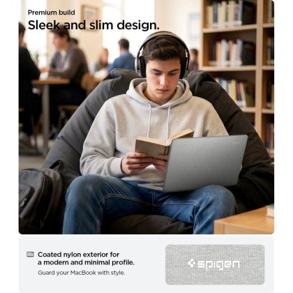 SPIGEN URBAN FIT MACBOOK AIR 13 M2-M5 2023-2026 HEATHER GREY