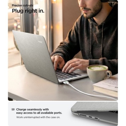 SPIGEN URBAN FIT MACBOOK AIR 13 M2-M5 2023-2026 HEATHER GREY