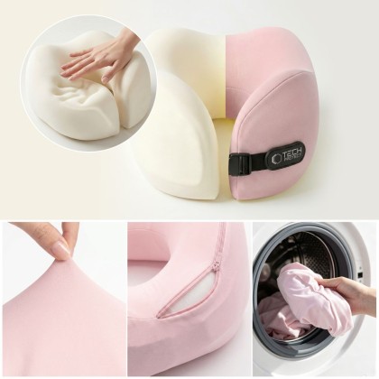 TECH-PROTECT COMFORTREST TRAVEL NECK PILLOW PINK