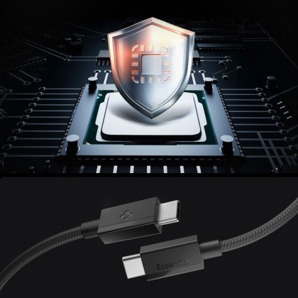 SPIGEN EB6015CC ESSENTIAL TYPE-C CABLE 60W 150CM BLACK