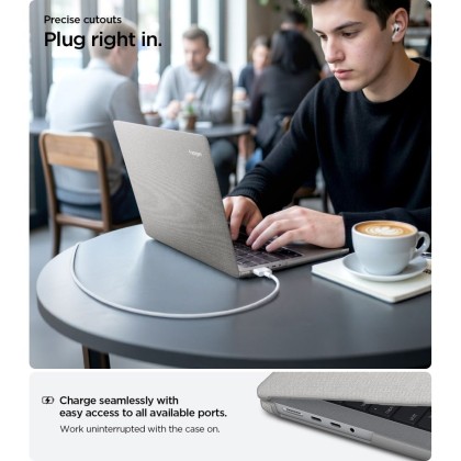 SPIGEN URBAN FIT MACBOOK PRO 14 M1-M5 / M5 PRO / M5 PRO MAX 2021-2026 HEATHER GREY
