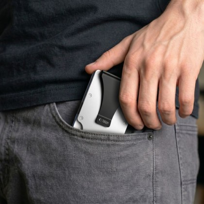 TECH-PROTECT THORN RFID CARD WALLET STEEL SILVER