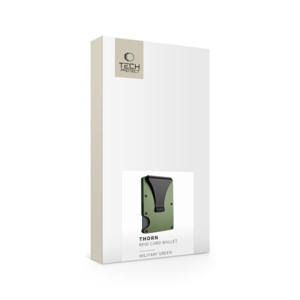 TECH-PROTECT THORN RFID CARD WALLET MILITARY GREEN