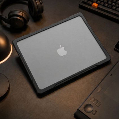 TECH-PROTECT VELAR MACBOOK AIR 15 M2-M5 2023-2026 BLACK/MATTE CLEAR