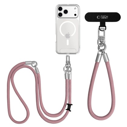 TECH-PROTECT C10S ROPE CROSSBODY & WRIST DUSTY ROSE/TITANIUM