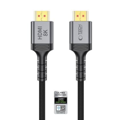 TECH-PROTECT ULTRABOOST CABLE HDMI 2.1 4K 120HZ / 8K 60HZ 100CM BLACK