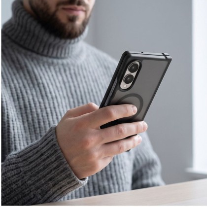 Твърд кейс с MagSafe пръстен за Samsung Galaxy Z Fold 7 / 8 Ultra  от Tech-Protect MagMat - Matte Black
