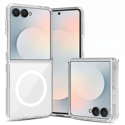 Хибриден кейс с MagSafe за Samsung Galaxy Z Flip 8 от Tech-Protect Flexair Hybrid - Clear