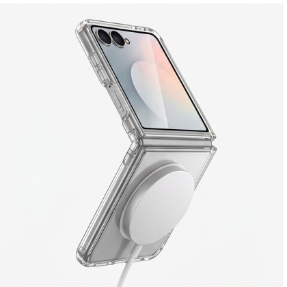 Хибриден кейс с MagSafe за Samsung Galaxy Z Flip 8 от Tech-Protect Flexair Hybrid - Clear