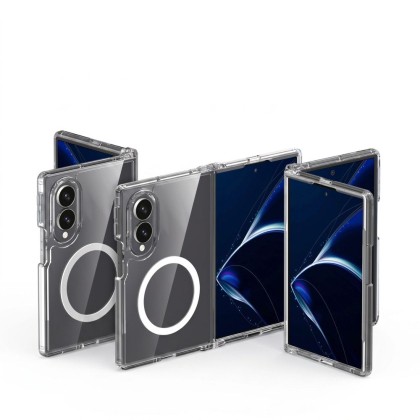 Хибриден кейс с MagSafe за Samsung Galaxy Z Fold 8 от Tech-Protect Flexair Hybrid - Clear