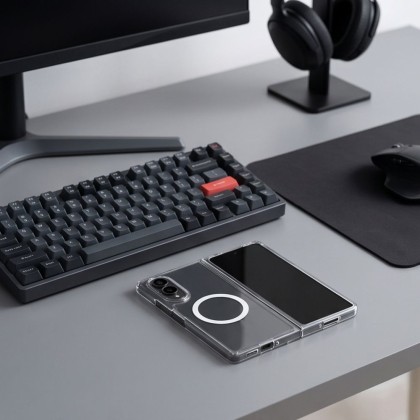 Хибриден кейс с MagSafe за Samsung Galaxy Z Fold 8 от Tech-Protect Flexair Hybrid - Clear