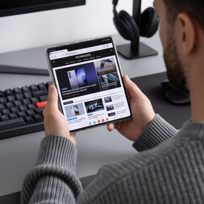 Хибриден кейс с MagSafe за Samsung Galaxy Z Fold 8 от Tech-Protect Flexair Hybrid - Clear