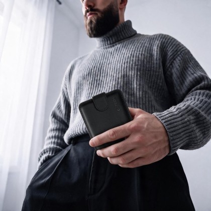 Кожен тефтер за Samsung Galaxy Z Flip 8  от Tech-Protect Wallet - Black