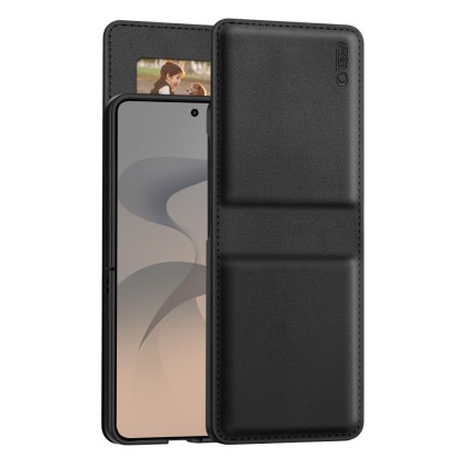 Кожен тефтер за Samsung Galaxy Z Flip 8  от Tech-Protect Wallet - Black