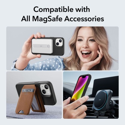 Удароустойчив кейс с MagSafe за iPhone 14 Plus от ESR CH Halolock - Черен