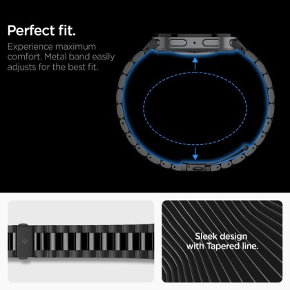 SPIGEN MODERN FIT 316L BAND SAMSUNG GALAXY WATCH 8 / 9 / CLASSIC (40 / 44 / 46 MM) BLACK