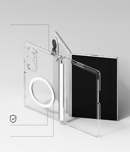 RINGKE FUSION FLAP MAGNETIC MAGSAFE GALAXY Z FOLD 8 CLEAR