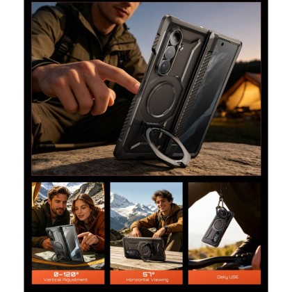 Удароустойчив кейс с MagSafe за Samsung Galaxy Z Fold 8 Ultra  от Supcase UB Grip Mag 2-SET - Black