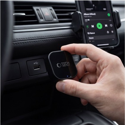 TECH-PROTECT ULTRABOOST CA01 APPLE CARPLAY / ANDROID AUTO ADAPTER USB BLUETOOTH 5.4 MATTE BLACK