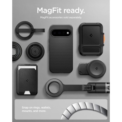Удароустойчив кейс с MagSafe за Google Pixel 11 от Spigen Liquid Air - Matte Black