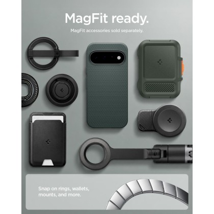 Удароустойчив кейс с MagSafe за Google Pixel 11 от Spigen Liquid Air - Abyss Green