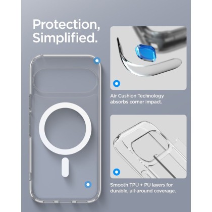 SPIGEN ULTRA HYBRID MAG MAGSAFE GOOGLE PIXEL 11 CLEAR/WHITE