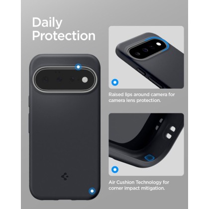 Удароустойчив кейс с MagSafe за Google Pixel 11 от Spigen Nano Pop - Black Sesame