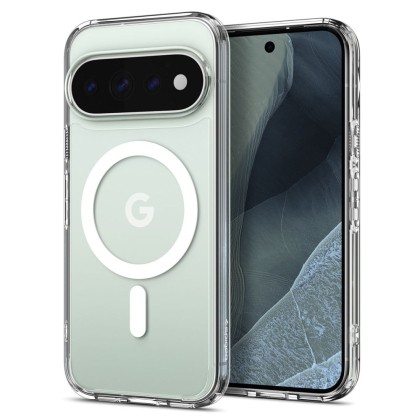 Удароустойчив кейс с MagSafe пръстен за Google Pixel 11 Pro от Spigen Ultra Hybrid Mag - Clear / White