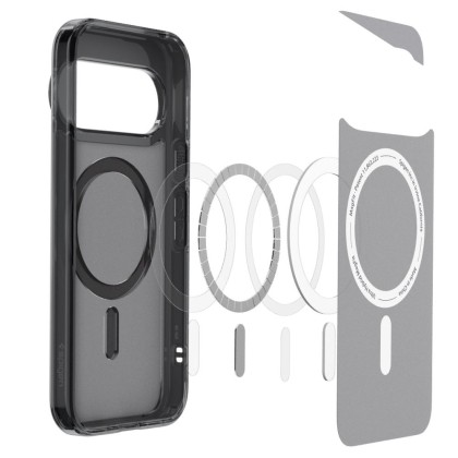 Удароустойчив кейс с MagSafe пръстен за Google Pixel 11 Pro от Spigen Ultra Hybrid Mag - Frost Black