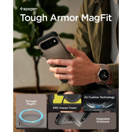 SPIGEN TOUGH ARMOR MAG MAGSAFE GOOGLE PIXEL 11 PRO GUNMETAL