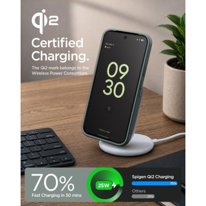 Удароустойчив кейс с MagSafe за Google Pixel 11 Pro XL от Spigen Liquid Air - Abyss Green