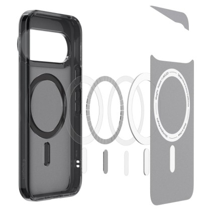 Удароустойчив кейс с MagSafe пръстен за Google Pixel 11 Pro XL от Spigen Ultra Hybrid Mag - Frost Black